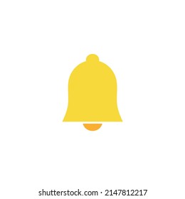 notification bell icon set isolated on white background.render yellow ringing bell with new notification for social media reminder.vector icon