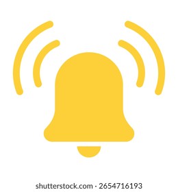 Conjunto de iconos de campana de notificación. Icono de campana de notificación de mensaje establecido en relleno. Símbolos de la campana de notificación en el fondo blanco. Campana, notificación, íconos, símbolo, Vector, conjunto de colores