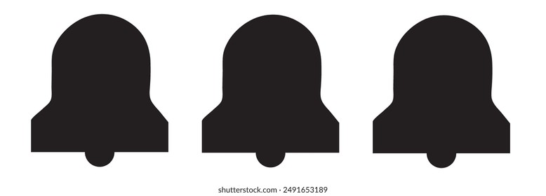 Icono de timbre de notificación sobre fondo blanco