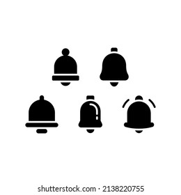 Notification Bell Icon Set Vector Symbol Design Illustration