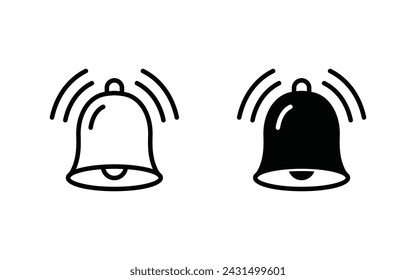 Notification bell icon set. bell icon vector illustration