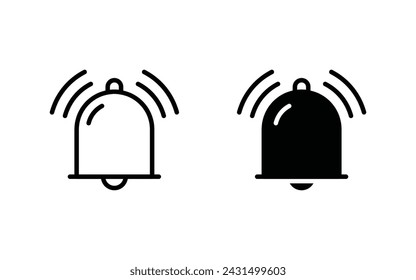 Notification bell icon set. bell icon vector illustration