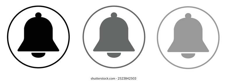 Notification bell icon set .Vector illustration.