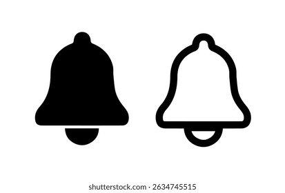 Notification Bell Icon. Set of Bell Vector Symbols for Notifications, Ringing, Alarm clock, Smartphone Application Alert.