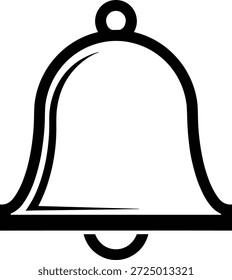 Silhueta de ícone de sino de notificação com símbolo de alerta, forma de lembrete e elemento de interface do usuário para interface, aplicativo, Web e conteúdo de design digital.