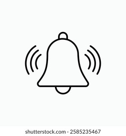 Notification bell icon. simple vector icon