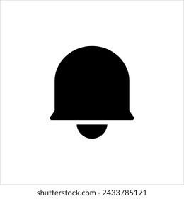 Notification, bell icon, suitable for design element with simple solid  icon style has EPS file