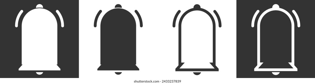 Notification bell icon Bell icon symbol illustration. Linear And Filled Stock Vector Icon sets.  illustration concept.