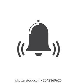 Notification bell icon Symbol mark in filled style