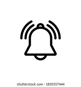 Notification bell icon symbol vector on white background