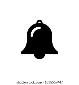 Notification bell icon symbol vector on white background