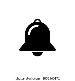 Notification bell icon symbol vector on white background