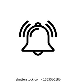 Notification bell icon symbol vector on white background