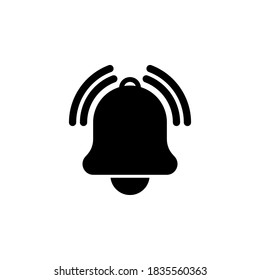 Notification bell icon symbol vector on white background