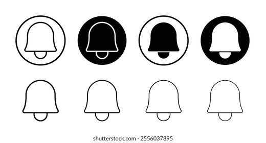 notification bell icon Thin outline art symbol