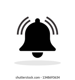 Notification bell icon in trendy flat style. Incoming call / Message symbol for your web site design, logo, app, UI Vector EPS 10. - Vector