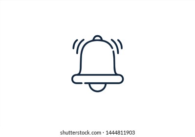 Notification bell icon in trendy flat style isolated on white background.Notification symbol. Vector illustration