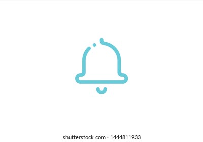 Notification bell icon in trendy flat style isolated on white background.Notification symbol. Vector illustration