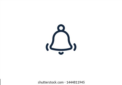 Notification bell icon in trendy flat style isolated on white background.Notification symbol. Vector illustration