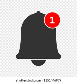 Notification bell icon. Vecor illustration