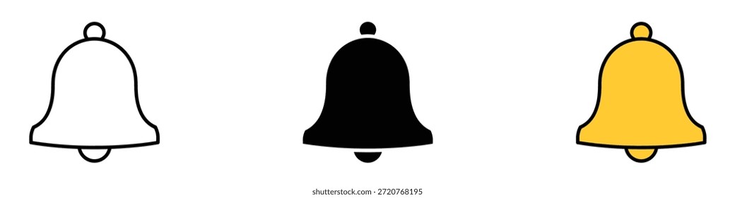 Benachrichtigungsglocke, Symbolvektor. Warnung, Erinnerungssymbol. Vektorgrafik.