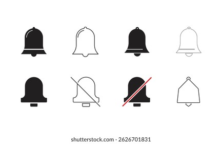 El icono de la campana de notificación es un Arte vectorial e ilustración. Es perfecto para su uso en App móviles, paneles de Web e interfaces de usuario que requieren un Comentarios visual intuitivo en el Estado de notificaciones.