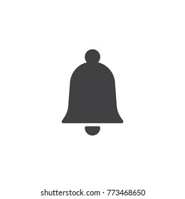 Notification bell icon vector, filled flat sign, solid pictogram isolated on white. Door ringing bell symbol, logo illustration.