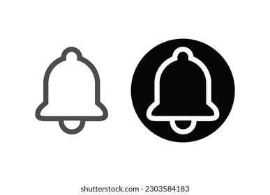 Notification Bell Icon Vector Illustration