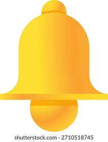 Notification Bell Icon, Vector Illustration, White Background