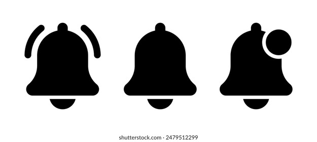 Vector de timbre de notificación. símbolo, signo, App