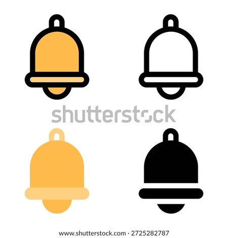 Notification Bell Icons for E commerce Alerts Suitable For Mobile Apps, Web Apps And Print Media. Multiple Style Icons, 