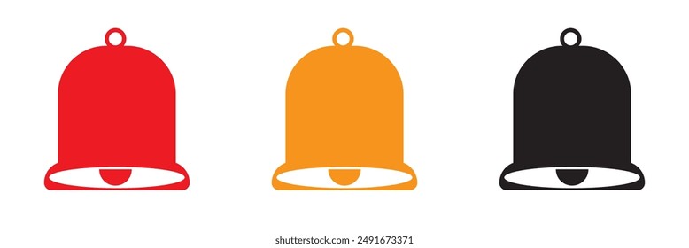  notification bell icons vector illustration