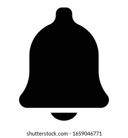 Notification bell or incoming inbox message vector icon. 