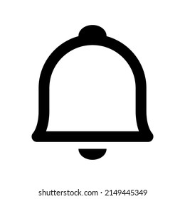 Notification bell line icon editable stroke isolated on white background. Vector
