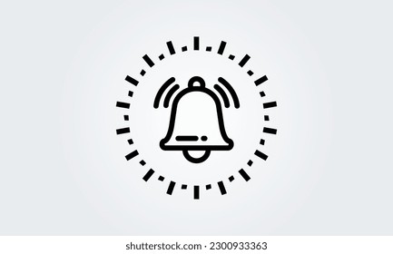 Benachrichtigungsglocken-Symbol Inbox Neue Nachricht Benachrichtigung . Ringglocke, Uhr, Smartphone, Alarmwarnsymbol. Vektorgrafik