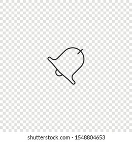 Notification bell line icon. linear style sign for mobile concept and web design. Alarm bell notice outline vector icon. Symbol, logo illustration. Vector graphics