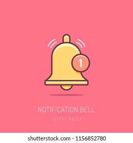 Notification Bell Mono Line Art Vector Icon Illustration