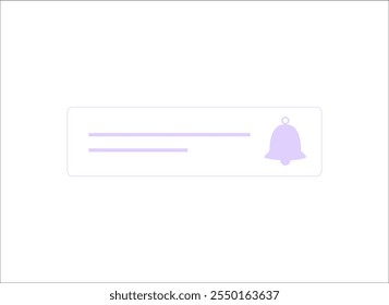 Notification Bell On Simplistic Interface Design In Flat Vector Illustration Symbolizing Alerts, Reminders, And Digital Communication, Isolated On White Background