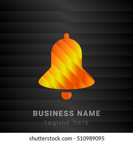 Notification bell Orange, Yellow and Black silk fashion premium icon / Logo