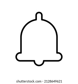 diseño de icono de esquema de timbre de notificación