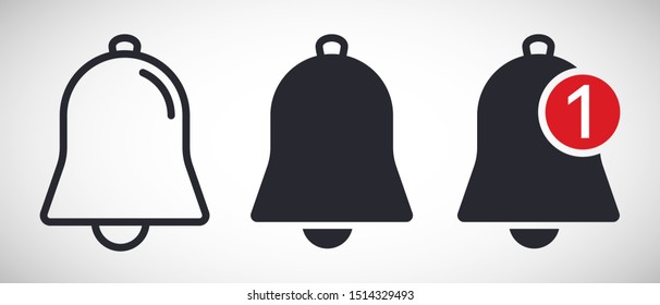 Notification bell pictogram icons vector illustration