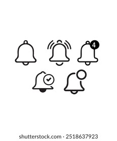 Notification Bell royalty-free  Icon set