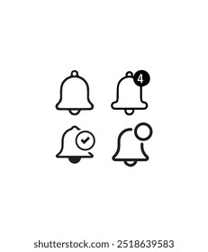 Notification Bell royalty-free  Icon set