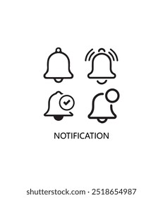 Notification Bell royalty-free  Icon set