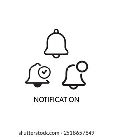 Notification Bell royalty-free  Icon set