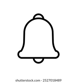 Notification bell sign on transparent background