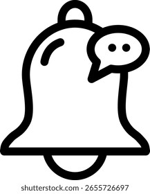 Benachrichtigungsglocke mit Sprechblasensymbol