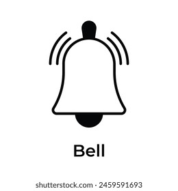 Notification bell vector design in modern style