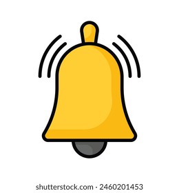 Notification bell vector design in modern style