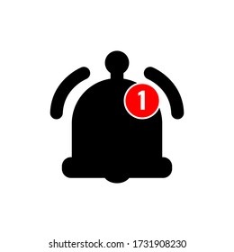 Notification bell vector graphic design illustration